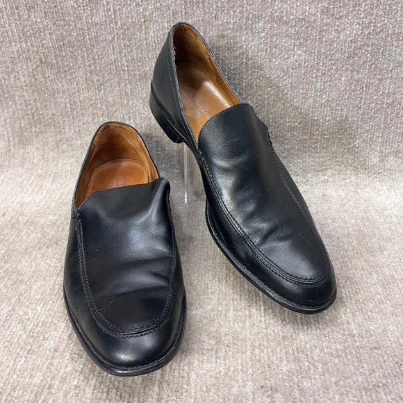 John Varvatos Other - John Varvatos Black Leather Slip On Loafer Shoes Men Hand Made Italy Size 10